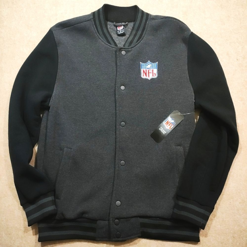 NFL Team Apparel Varsity Mens Fleece Button Down Jacket #C
